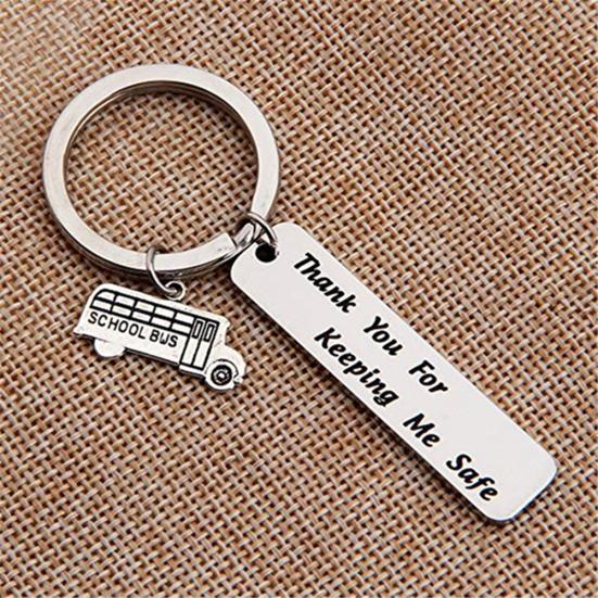 Брелок с буквенным принтом для водителя автобуса, сумочка, брелок, кольцо, благодарственные подарки