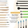 19/25/29Pcs Soft Clay Clay Sculpting Tools Kit DIY Art Pottery Tools  for Beginners