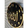 Декоративные настенные часы из дерева и зеркального слова Аллаха