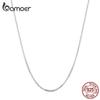 BAMOER стерлингового серебра 925 пробы базовое ожерелье в стиле Шопена простой стиль звено цепи для женщин ювелирные изделия с платиновым покрытием