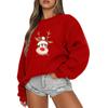 Women Autumn Winter Tops Women's Long Sleeve Sweatshirt Christmas Prints Casual Crewneck Loose Fit Pollover Fleece Tops