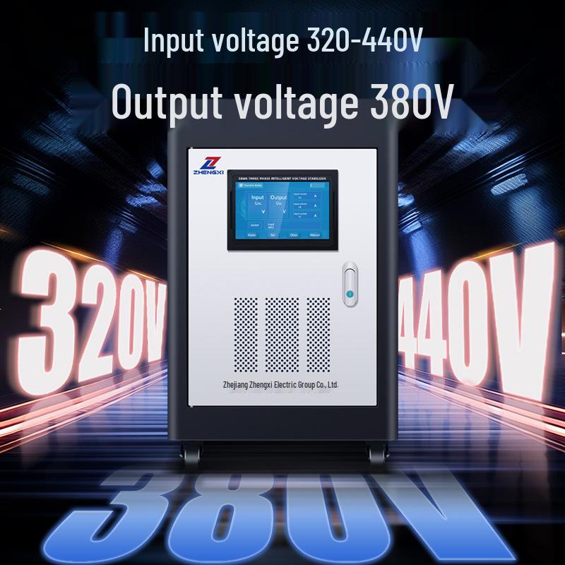 Zhengxi Three-Phase 380V High Power Pure Copper Automatic Industrial Voltage Stabilizer.
