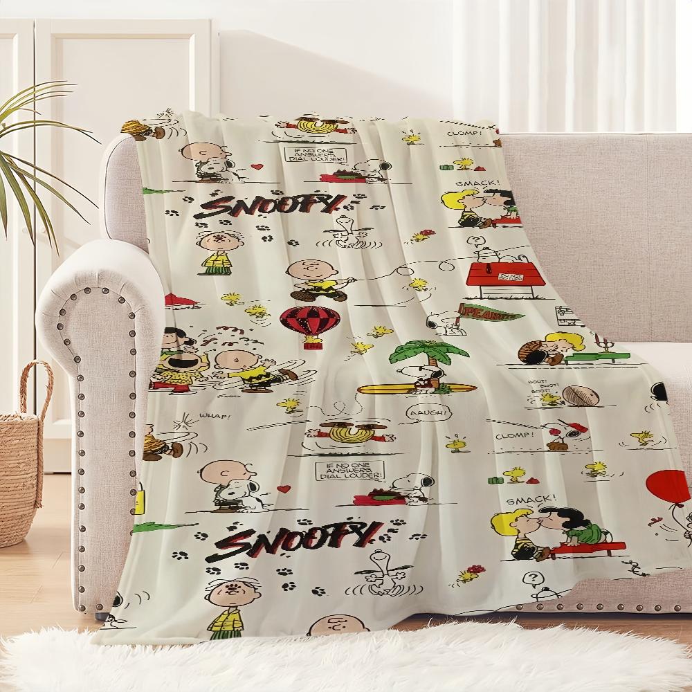 Мультяшное S-Snoopys-S Милое одеяло Плюшевый коврик для дивана и сна Гостиная Теплый Офис Спальня День Рождения Дом Путешествия Детские Подарки