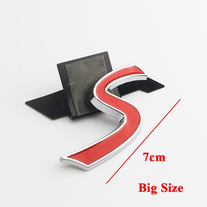 3D ABS Chrome Black Logo Cooper S Emblem Letters Car Rear Trunk Badge Self-adhesive Sticker Accessories