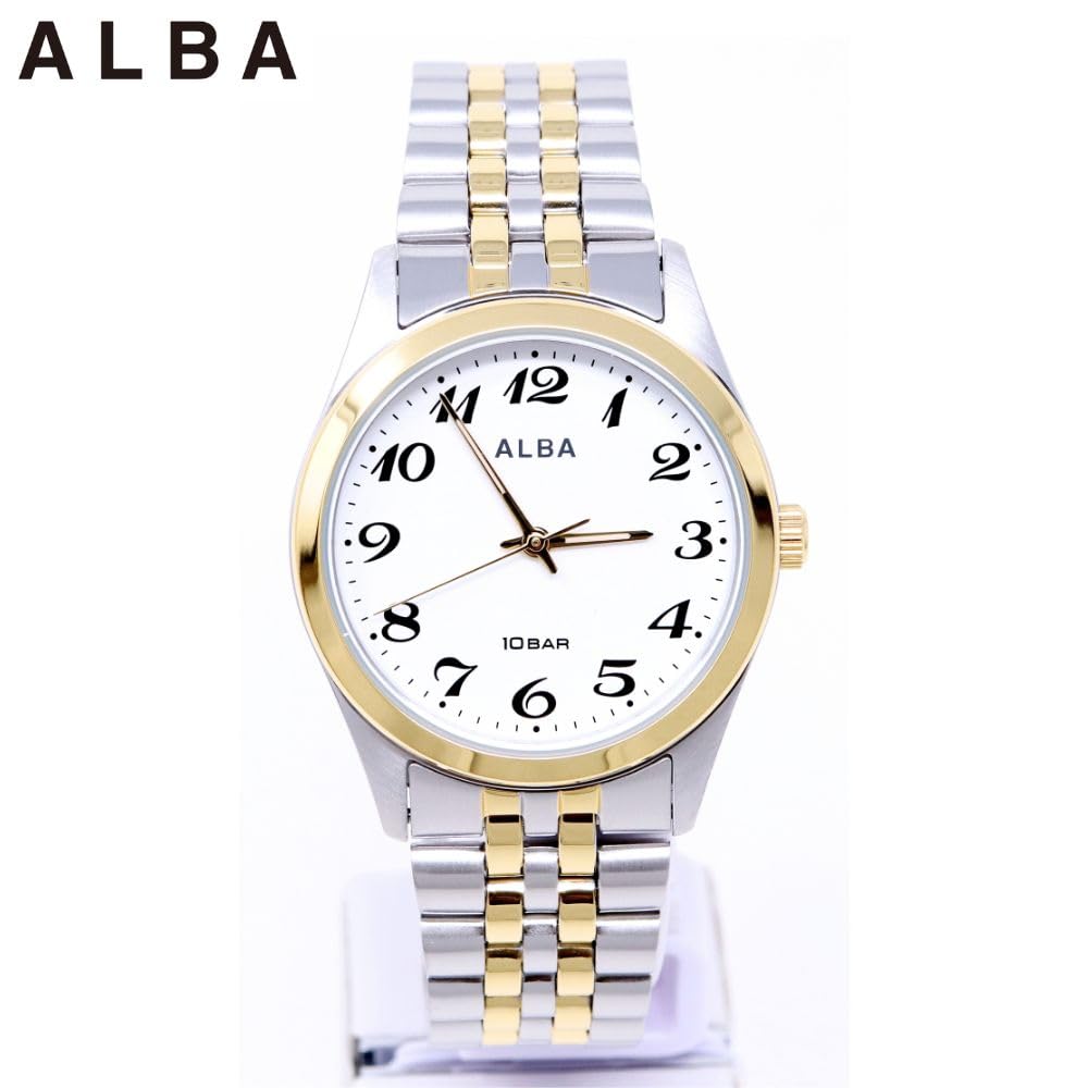 Часы Seiko Watch Alba, кварцевые, из нержавеющей стали, водонепроницаемые, для повседневной жизни, аналоговые, SEIKO ALBA, цветные, мужские (10 АТМ) (комбинирование (АЕФК424))