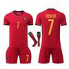 2024-25 Portugal Ronaldo Home Soccer Jersey Set Fan Version