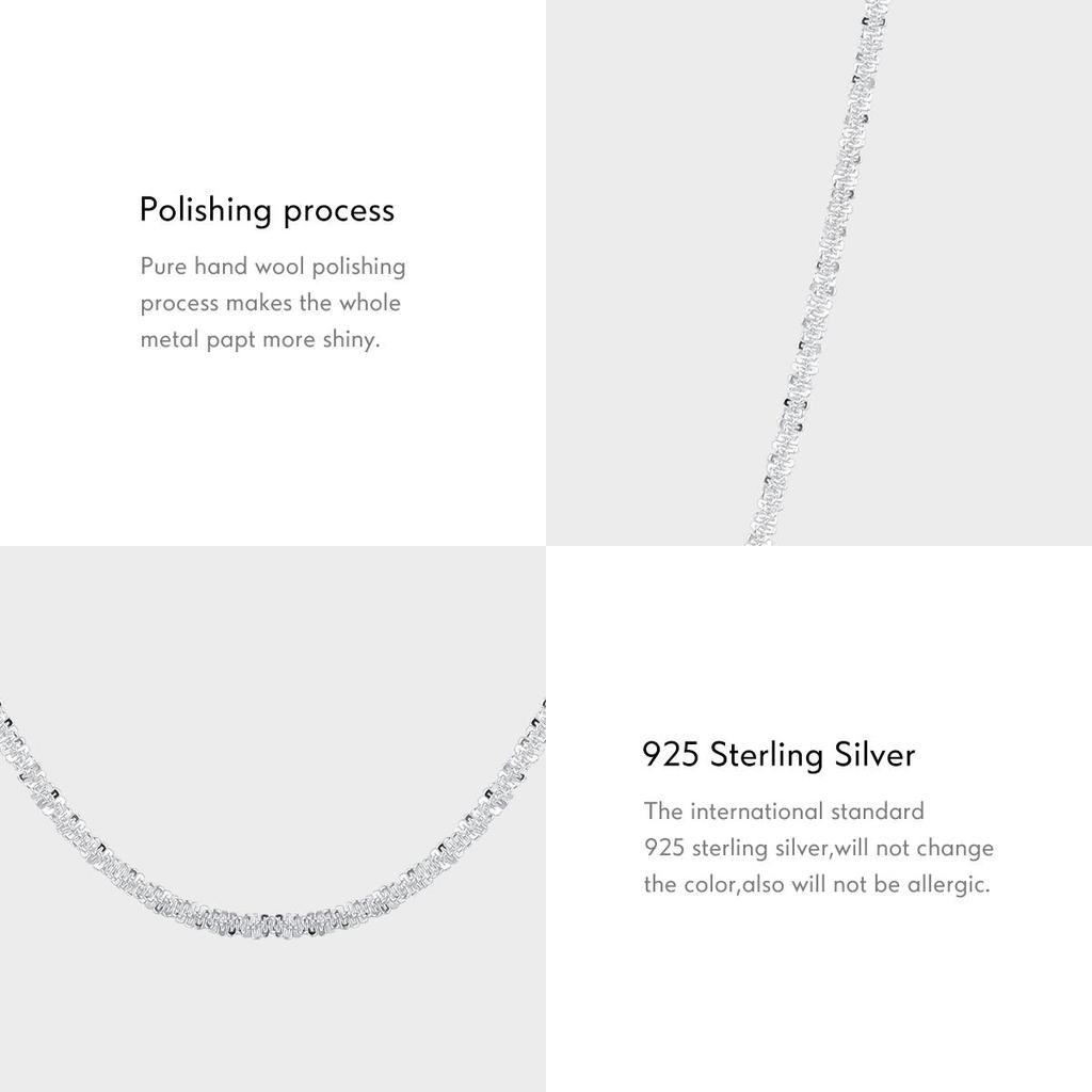 MODIAN Genuine 925 Sterling Silver Adjustable Star Necklace Simple Chain Link For Women Platinum Plated Fine Jewelry Gift