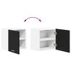 Hanging Cabinet 2 pcs Black Oak and White 40 x 31 x 40 cm