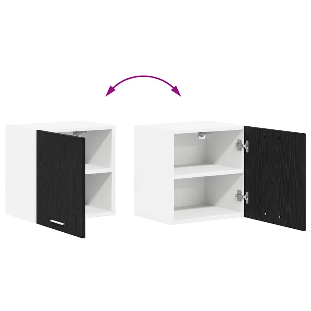 Hanging Cabinet 2 pcs Black Oak and White 40 x 31 x 40 cm