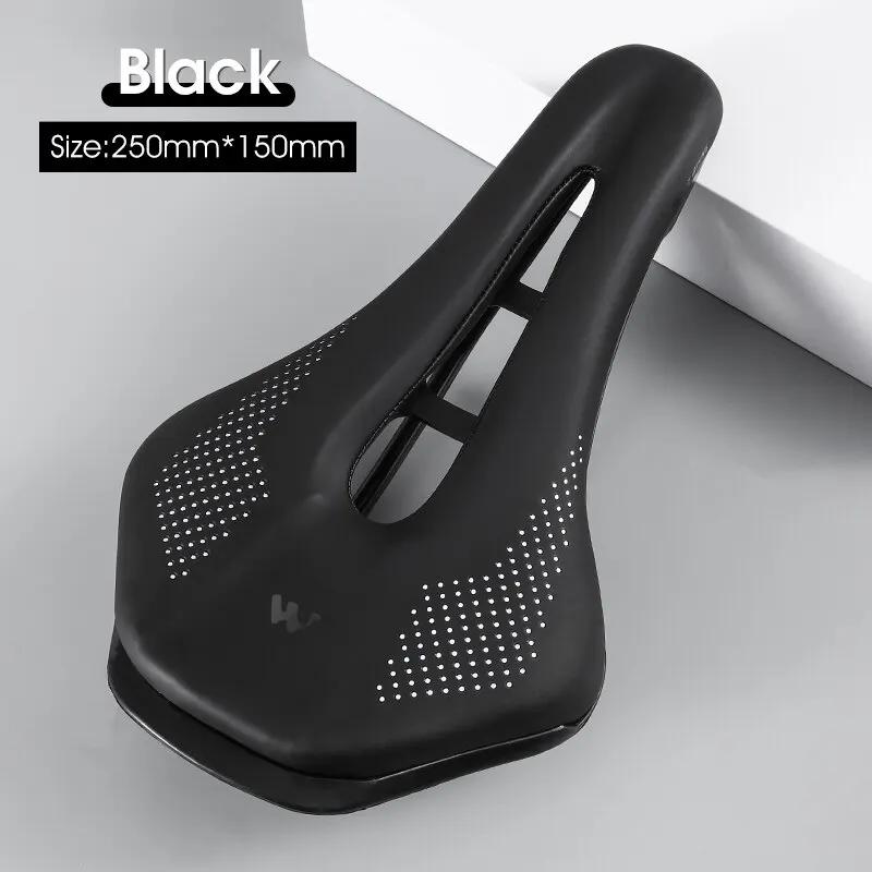 WEST BIKING Ультралегкое горное велосипедное седло MTB Короткий нос Седло для шоссейного велосипеда PU Кожа Полое Простатическое седло Велосипедные запчасти