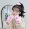 Korean Style Cute Bunny Children's Knitted Gloves Autumn and Winter Boys and Girls Writing Warm Baby Fingerless Five Finger Gloves