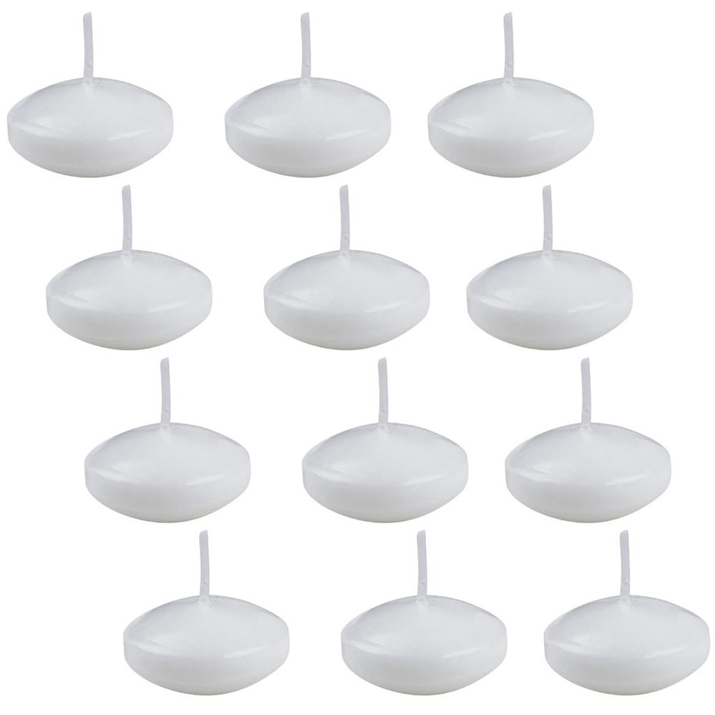Белые плавающие свечи из соевого воска без запаха, водонепроницаемые, для декора бассейна, спа, ванны, время горения 3,5–4 часа