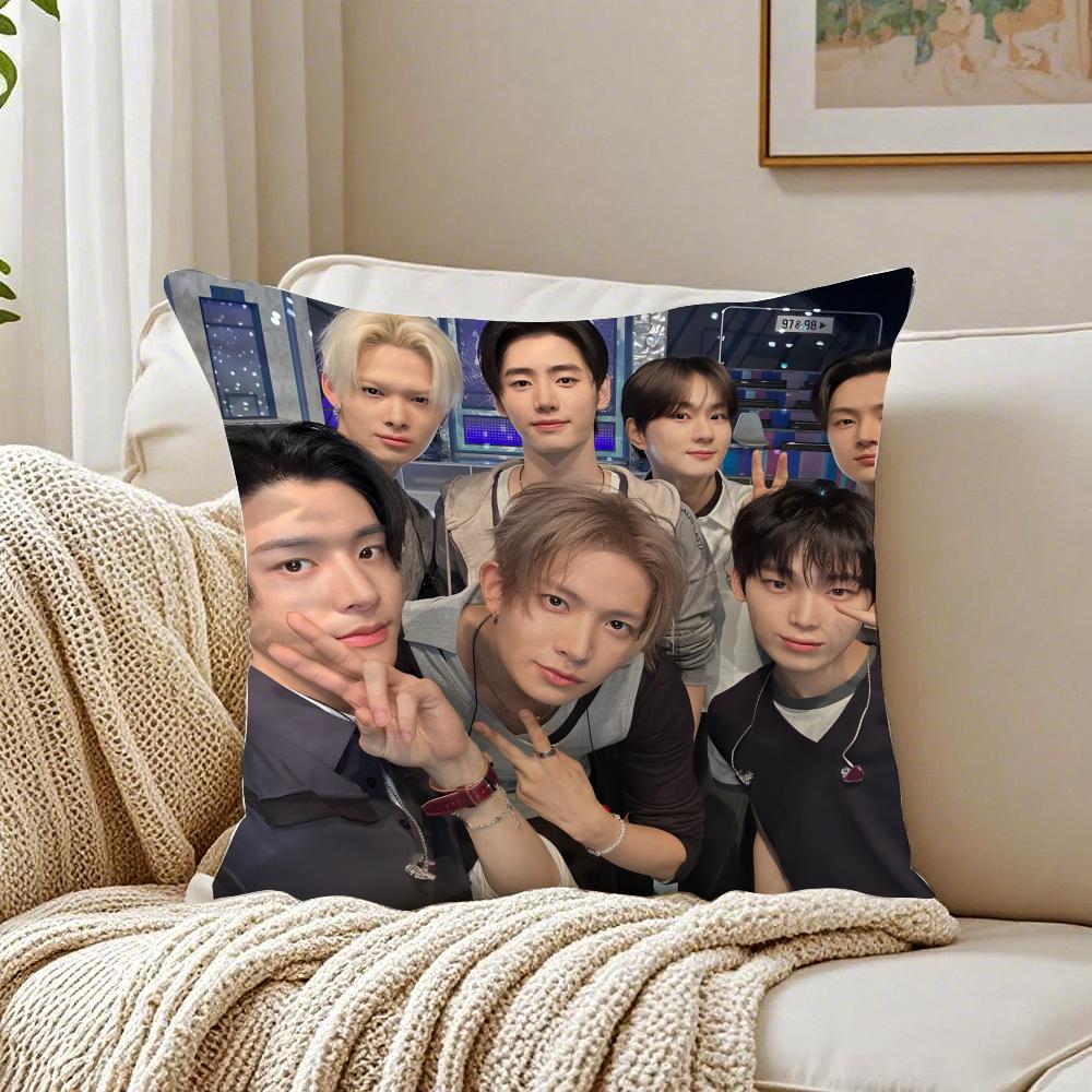 band energetic EEENHYPEN Cushion Cover Pillowcase Antidustmite living Room Sofa Decor Cushion Room