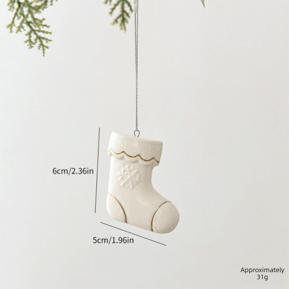 Home Decor Christmas Tree Charms Ceramic Mini Elk Pendant Penguin Christmas Pendant Party Supplies