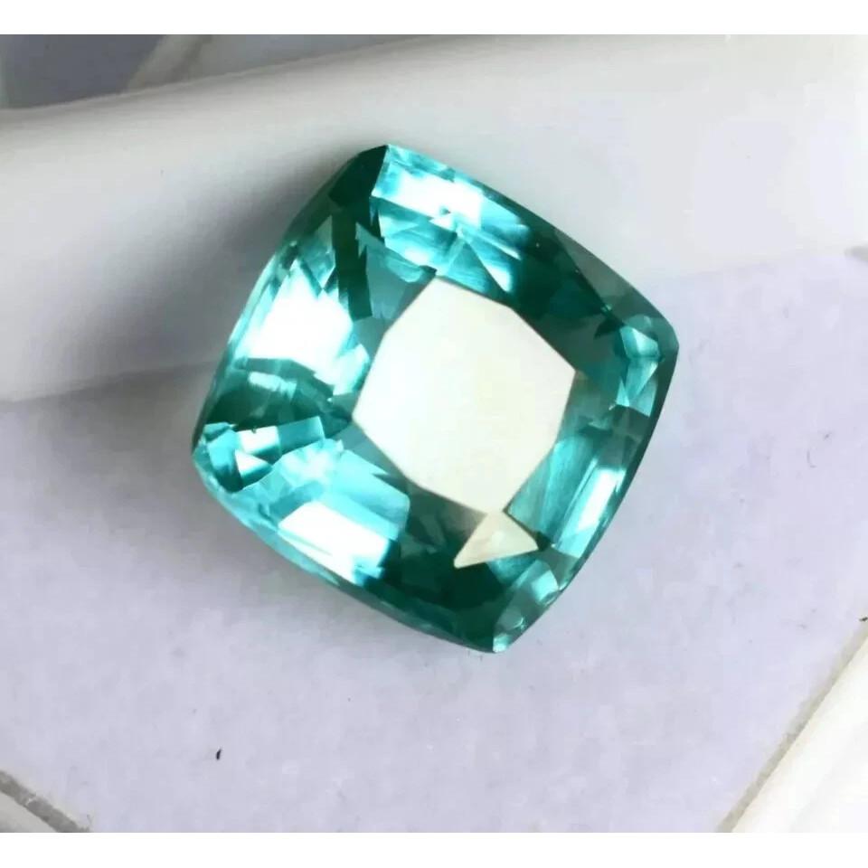 Stunning Green Sapphire Natural Cushion Cut 9.60 Ct Certified Loose Gemstone