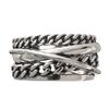 Artemis Kings Градиентное кольцо-цепочка кубинского плетения Серебряный аксессуар для мужчин и Бренд Серебро 925 пробы AKR0053, Женщины, Ювелирные изделия, Кольцо,