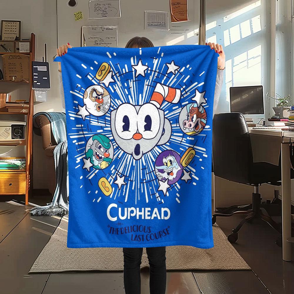 Cuphead poster Blanket, High quality Comfortable for All Seasons, Home Decor, Warmth and Comfort