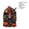 Подвеска Тыква Ведьма Декоративный Подвесной Шарм для Зеркала Заднего Вида Автомобиля Акриловый 2D Хэллоуин