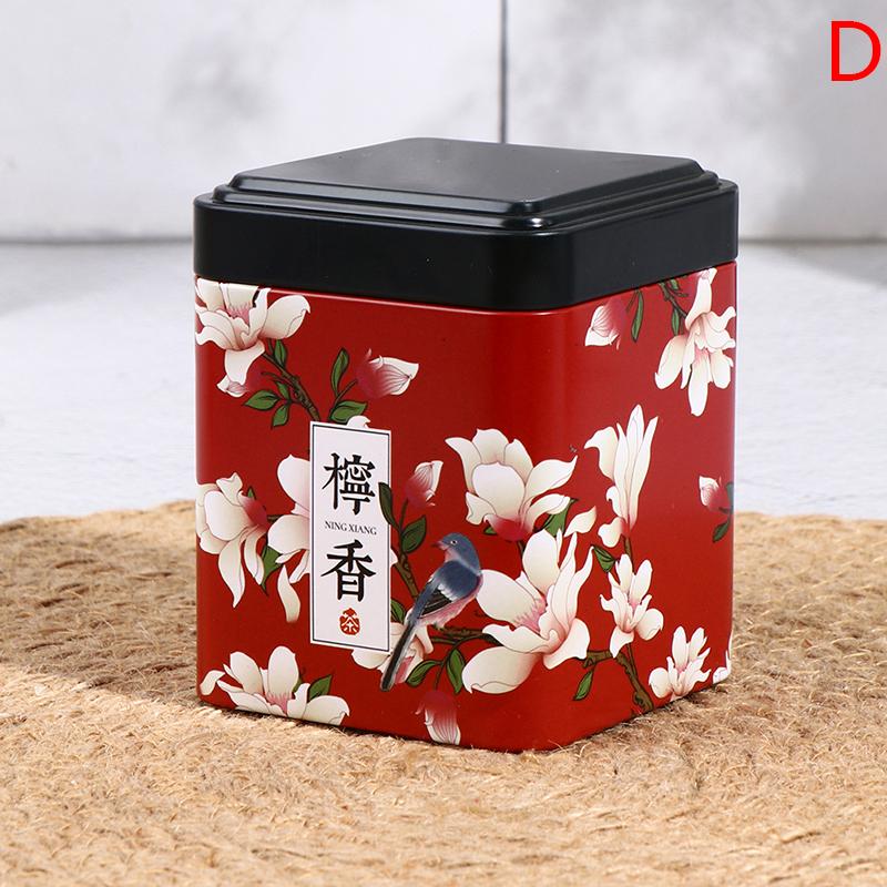 Запечатанная коробка для чая, кухонный контейнер для хранения, жестяная банка, квадратная банка, железо для конфет, винтажный