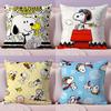Милая наволочка с Снупи, короткий плюш, двусторонняя печать, для дома, машинная стирка, теплая, для зимы, наволочка для подушки