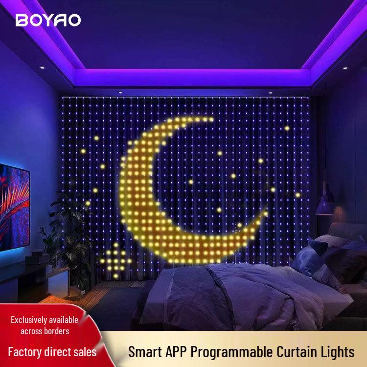 Умные RGB-гирлянды-шторы Dreamcolor: Светодиодная гирлянда из медной проволоки для помещений