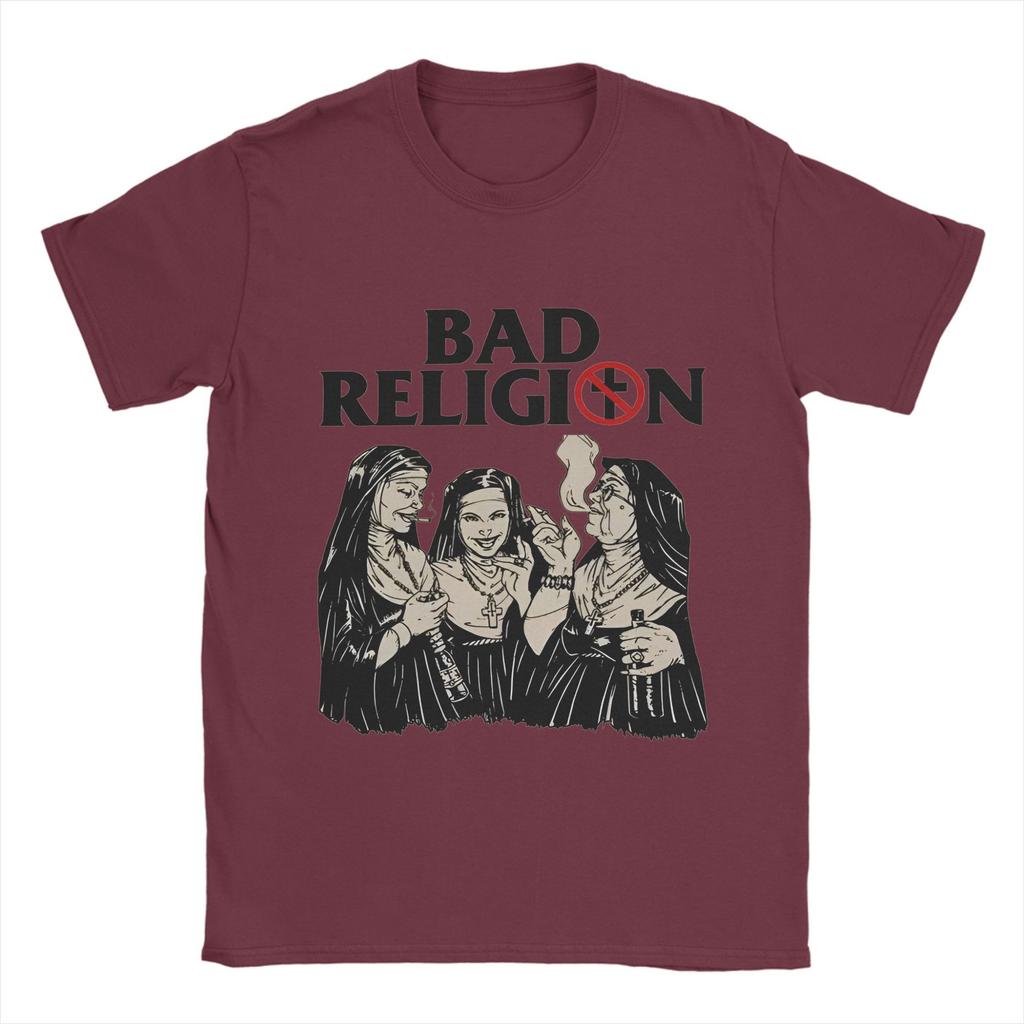 Повседневные футболки Bad Religion для мужчин с круглым вырезом, 100% хлопок, футболки с коротким рукавом, классические топы