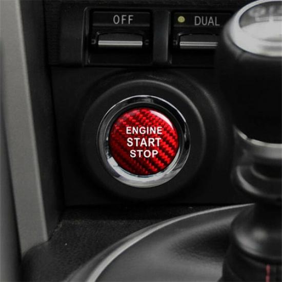 Luxury Carbon Fiber Car Engine Start Stop Button Sticker Cover For Toyota 86 New