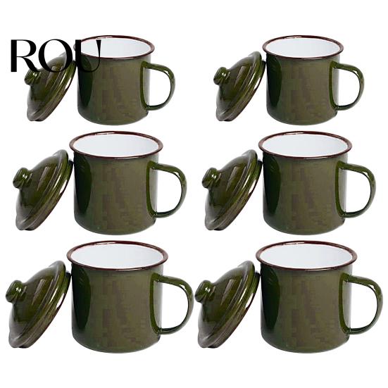 Cup 360/500/660ML Milk Anti-rust Healthy Eco-friendly Retro Mug Water with Lid Household Supplies Kitchen