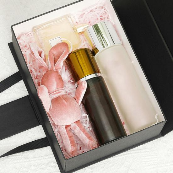 Flap Folding Box Hidden Magnetic Closure with Durable Handle Rectangular Handheld Tanabata Gift Box