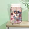 Wooden Reward Jar for Kids Positive Behavior Incentive Chart with Base Stars Flowers