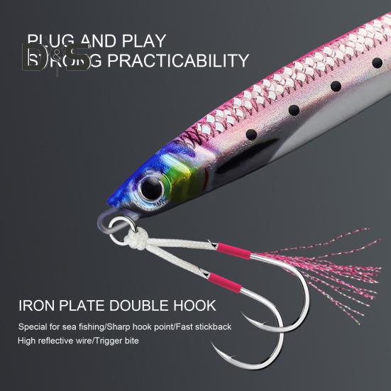 10,5 см/40 г приманка для джиговой рыбалки с острым крючком, реалистичная светящаяся быстро тонущая бионическая искусственная приманка, аксессуары для пресноводной и морской рыбалки