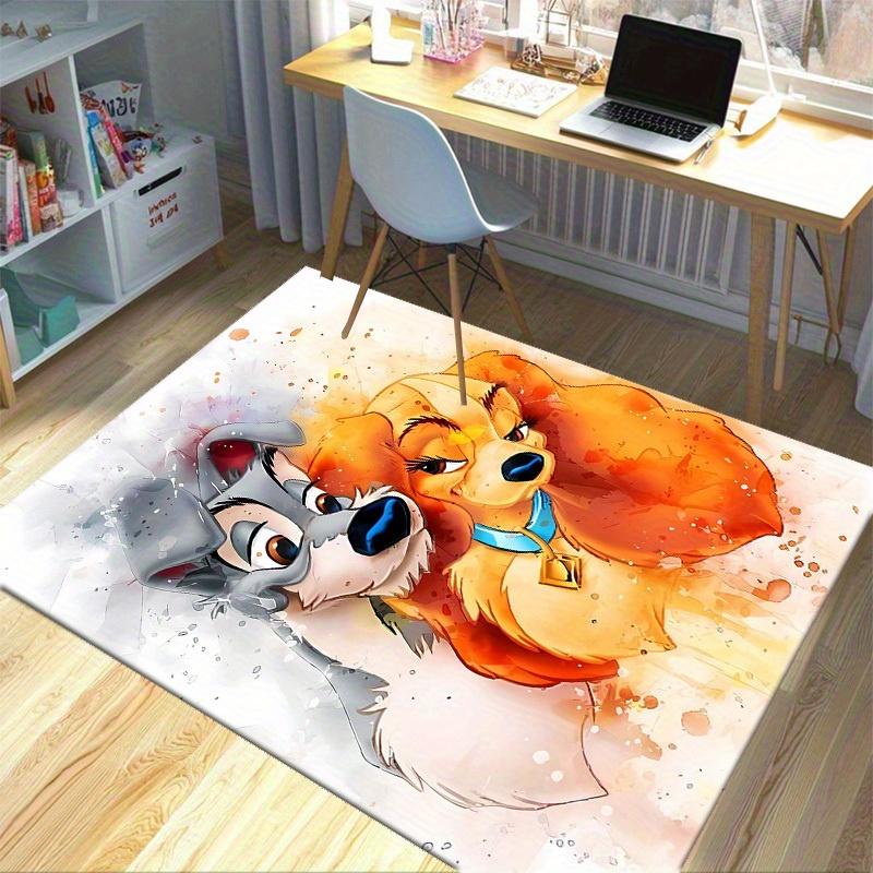 1pc,"Home Decor Rug, Office Carpet, Chair Pad, Outdoor Mat, Gift Idea - Cute Cartoon Dog Design"L026
