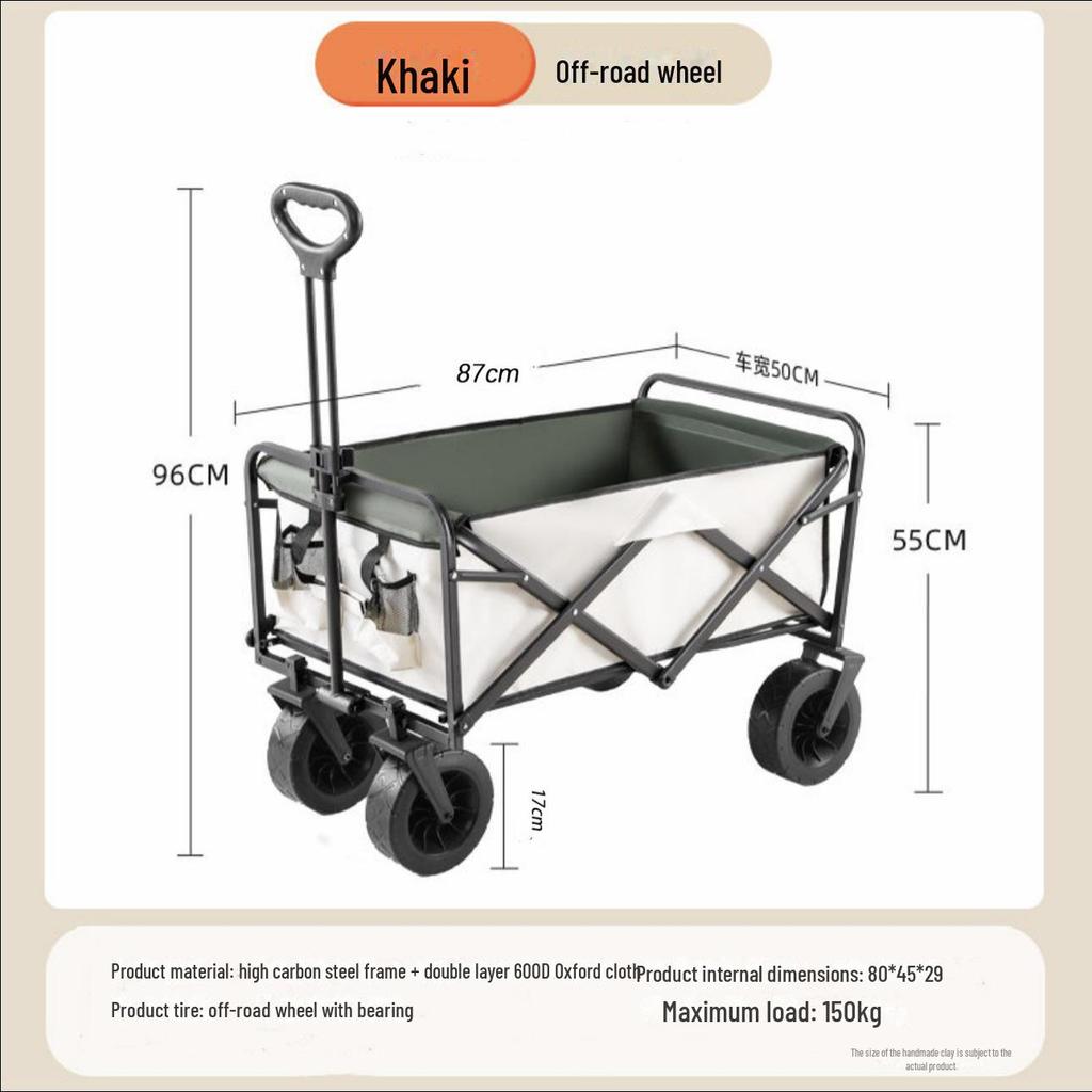 Portable Oversized Camping Cart for Children: Foldable Outdoor Camper
