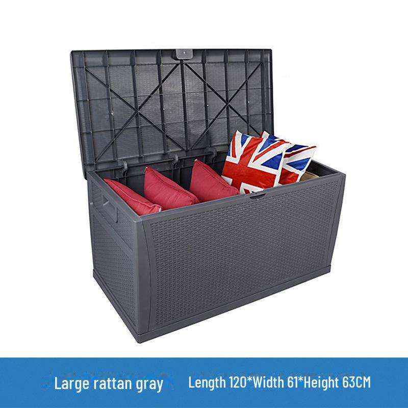 Шкаф для хранения вещей в саду: Водонепроницаемый и солнцезащитный ящик-перекидной верх для использования во дворе семьей на вилле