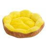 Winter Pet Bed Flower Shaped Plush Dog Bed with Anti-slip Bottom Fluffy Pet Bed with Removable Washable Cover for Small Dogs Cats