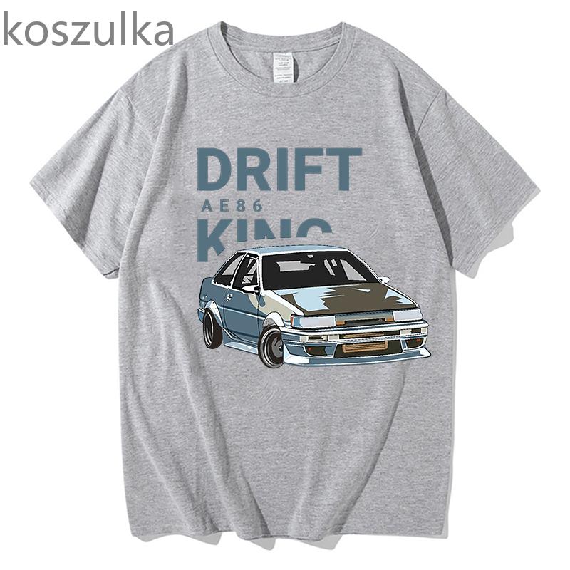 Unisex Men Women Drift AE86 Intial D T Shirts O-Neck 100% Cotton 2022 Summer Printed Unisex Harajuku Game Custom Unisex Short Sleeve
