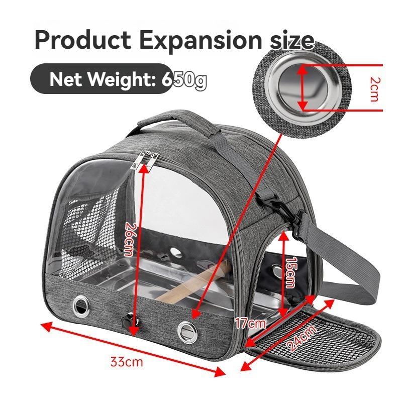 Bird bag portable bird cage waterproof hamster parrot cage foldable pigeon starling pet Xuanfeng out bag