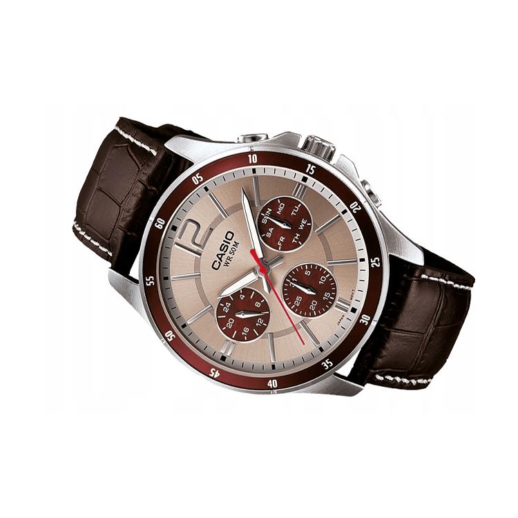 Casio Мужские часы стандартной серии Серебристые MTP-1374L-7A1 MTP-1374L-7A1
