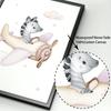 Летающие животные самолет воздушный шар дирижабль детская настенная живопись на холсте плакат на скандинавскую тему и принт девушка комната домашний декор