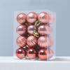 24pcs Crafts 3cm Christmas Ball Set Creative Waterproof Christmas Tree Pendant Delicate Painted Hanging Ornament Room
