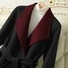 Double sided nylon coat with alpaca wool temperament