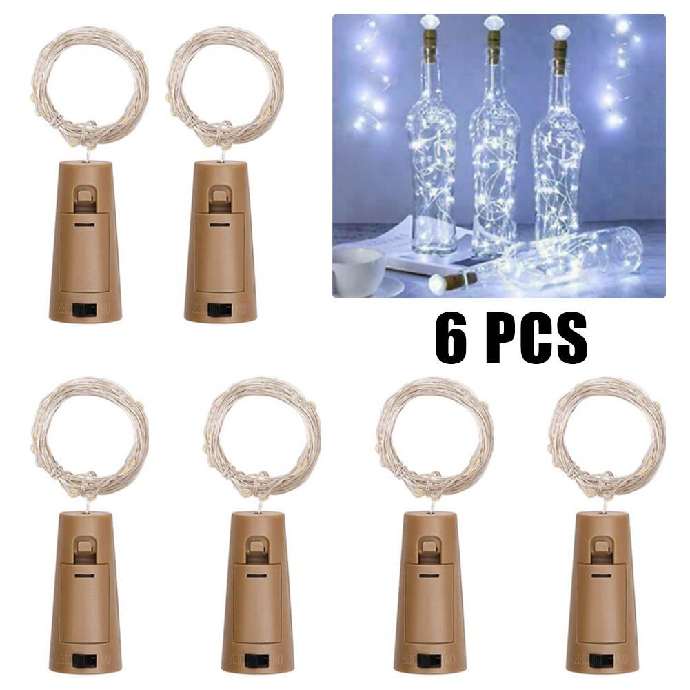 Подсветка для бутылки вина, 10 лампочек, установлены светодиодные батареи