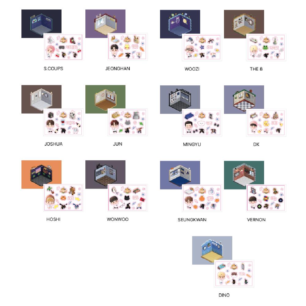 Предварительный заказ пазла SEVENTEEN акриловая диорама и набор наклеек для стилизации и POB