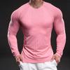 New Quick-dry Ice Silk Long-sleeved T-shirt Men's Casual Sports Elastic Fitness Outdoor T-shirt Top
