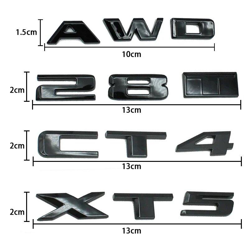 AABHW1 For Cadillac CT5 AWD 25T 28T 40T ABS Car Front Grille Emblem Cover Rear Trunk Badge Stickers Tail Displacement Decal Accessories