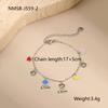 GEMCHIC Women's Colorful Enamel Heart Stainless Steel Bracelet Durable Fashion Jewelry