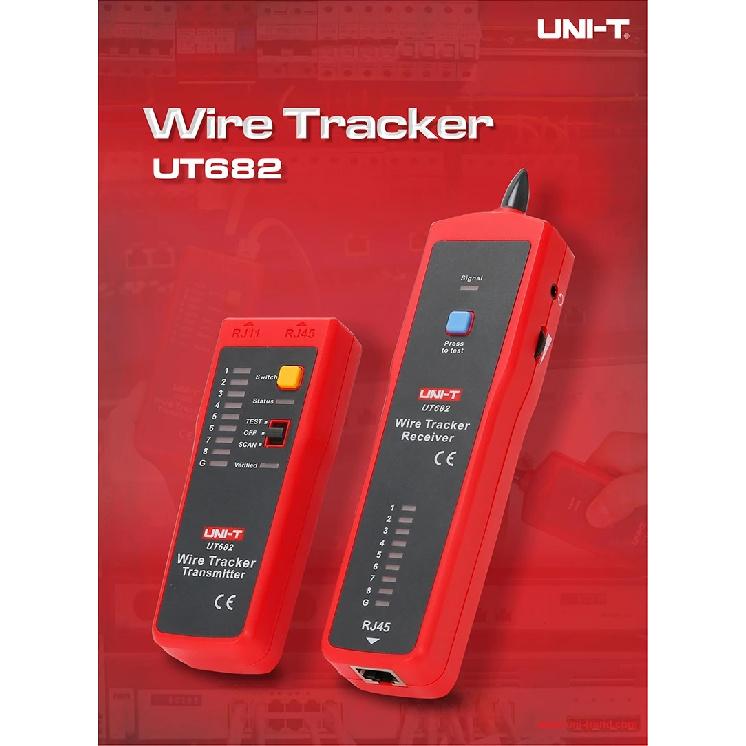 UNI-T UT682 UT682D Тестер-трассировщик сетевых кабелей RJ11 RJ45 Ручной инструмент для тестирования кабелей для обслуживания сети