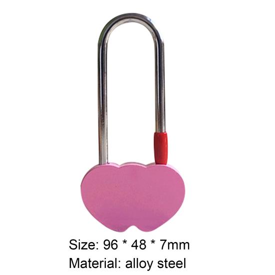 Модный замок в форме сердца, однотонный, износостойкий, компактный, навесной замок с пожеланиями, пара