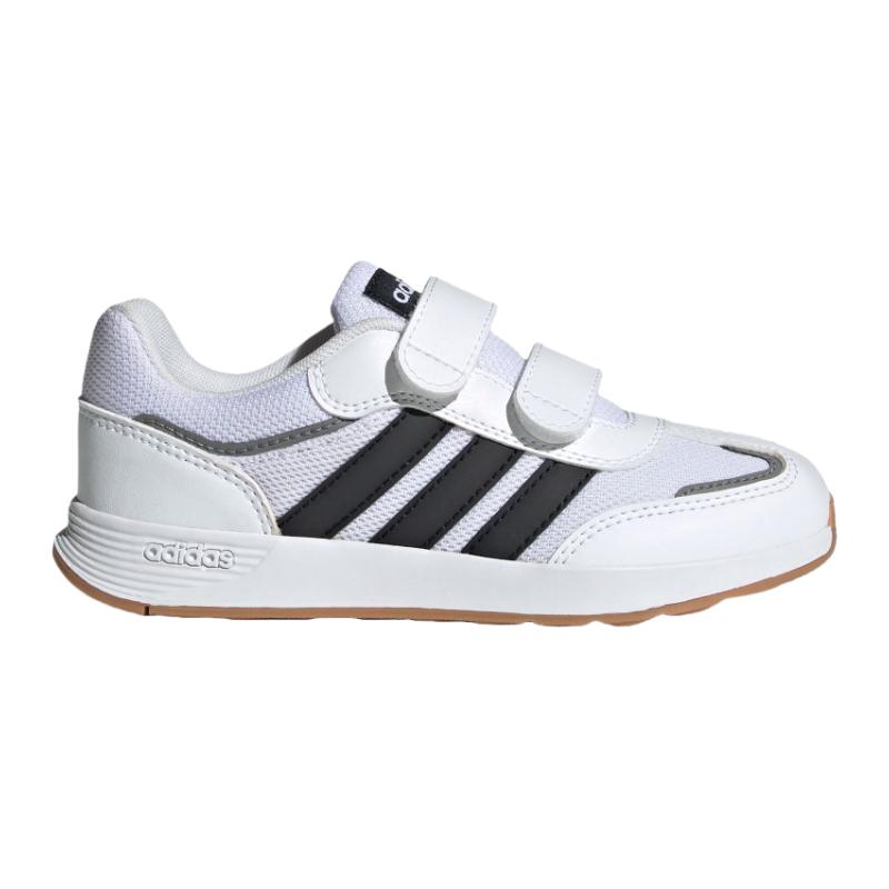 Adidas Tensaurs Switch Cf Comfortable Durable Low Top Kids Skate Shoes Kids Skate Shoes White Black Gray JQ4765