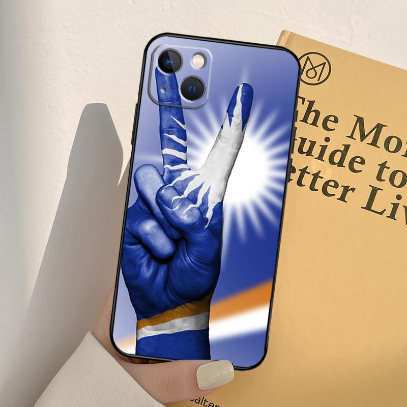 Чехол с флагом Маршалловых островов для iPhone 16 15 14 Pro Max Plus 13 Pro Max 11 12 Mini Чехол Coque